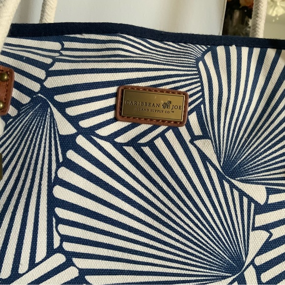 Blue&white Caribbean Joe tote bag   Perfect condition .. used once - Picture 3 of 8